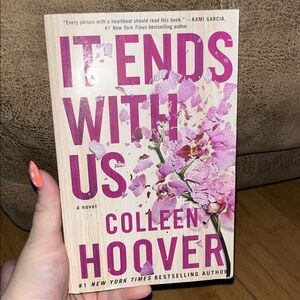 It Ends With Us by — Pink Floral Cover Coffee Table Book